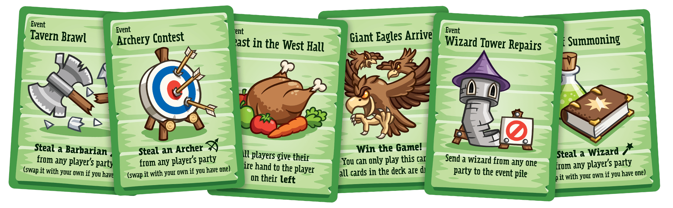 Sample of Heroes & Wizards cards